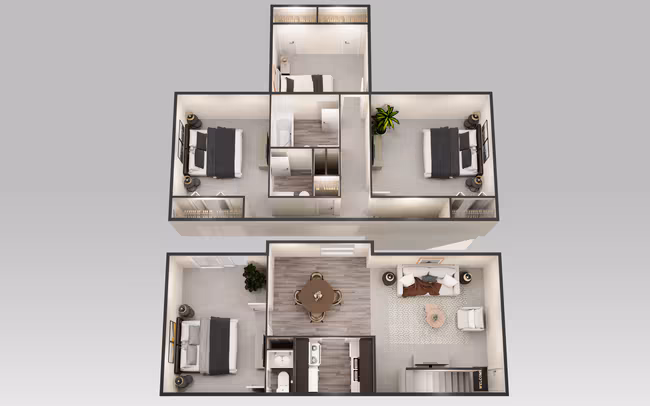 4 Bedroom 2.5 Bath 721 floor plan